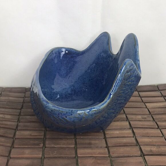 Blue Three Dots And A Dash Chicago Clam Shell Tiki Bowl Mug NEW - Picture 3 of 11